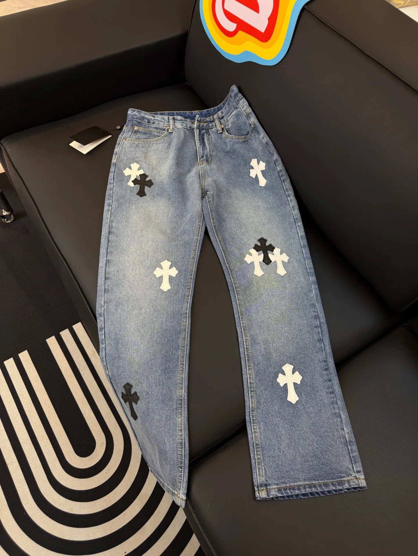 P280 Style number: D411 Chrome Hearts New York limited Sanskrit cross jeans Size# 28 30 32 34